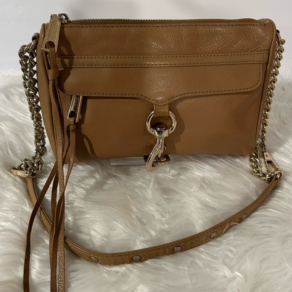Rebecca Minkoff Brown Leather Crossbody Bag Adjustable Strap - Picture 8 of 8